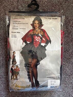 Dreamgirl Red and Black Vampiress Corset Costume